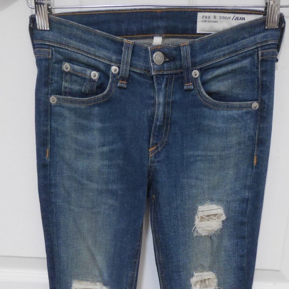 Rag & Bone The Skinny Leg Jean in Silver Bullet